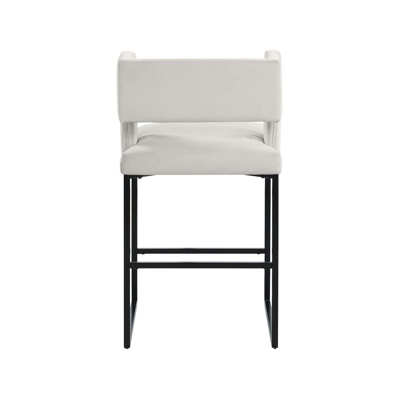 Meridian Furniture Caleb Velvet Counter Stool, Set of 2