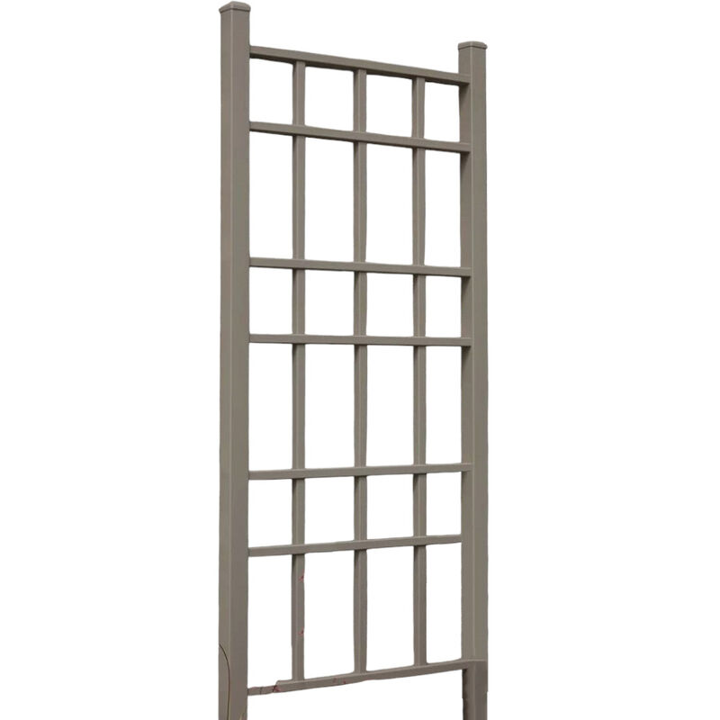 Heavy-Duty Vinyl Trellis – Outdoor Lattice with Ground Anchors for Flowers & Vines