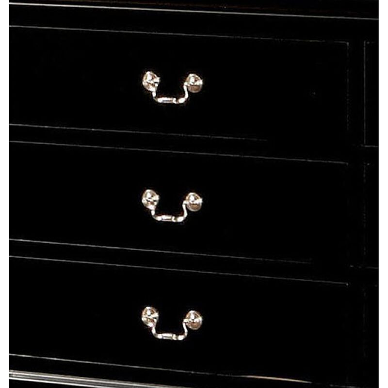 Wooden Dresser With Six Drawers , Black