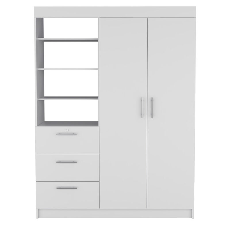 Streamdale Kenya 3 Drawers Armoire, Double Door, 3-Tier Shelf image number 0