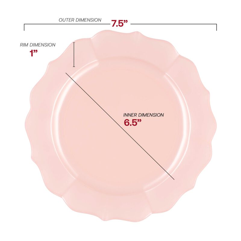 Pearl Pink Round Lotus Plastic Dinnerware Value Set (120 Sets) image number 3