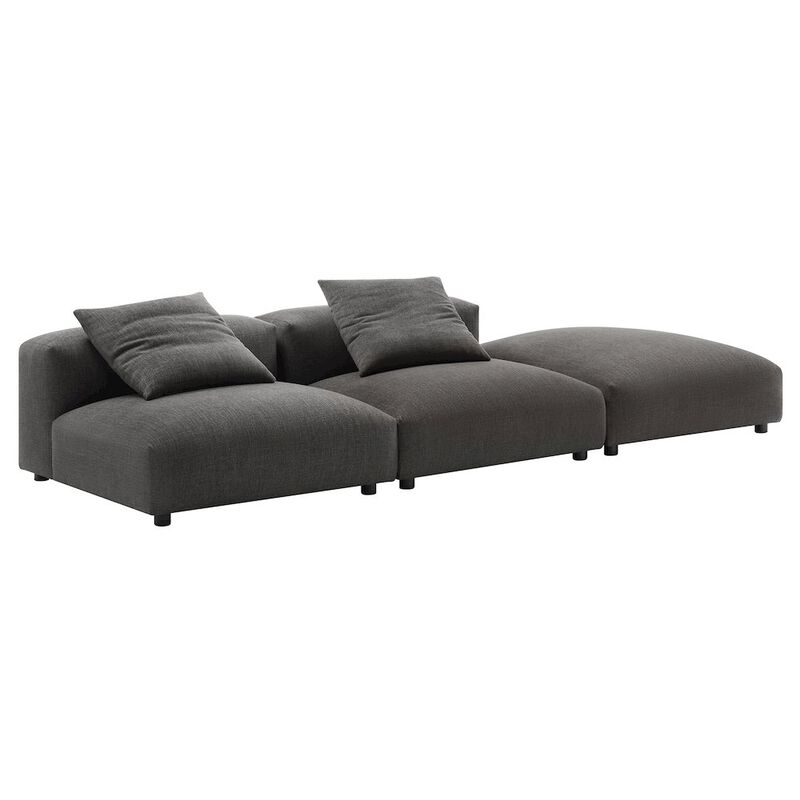 Solace 3-Piece Modular Upholstered Fabric Sectional Sofa image number 2