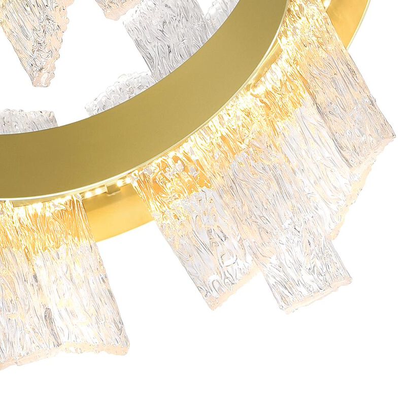 Guadiana 32 in LED Satin Gold Chandelier