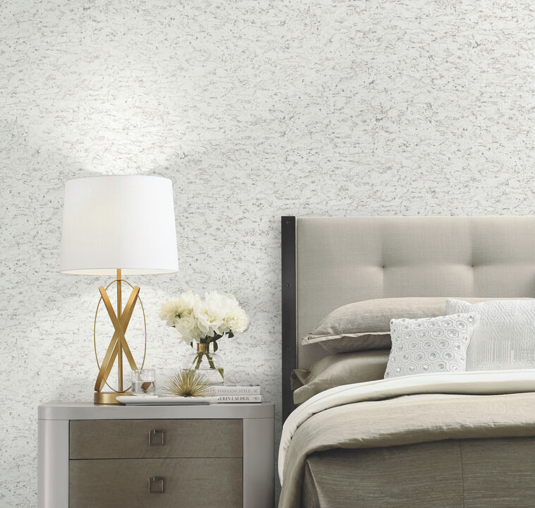 Shimmering Cork White Peel & Stick Wallpaper (Set of 2)