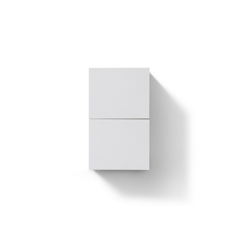 Kubebath 14 Wide by 24 High Linen Side Cabinet With One Door in Gloss White Finish