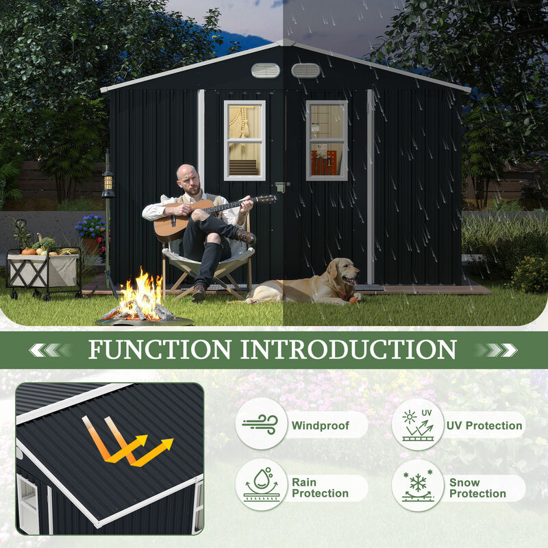 Outdoor Storage Shed, 8x10  protective film image number 5