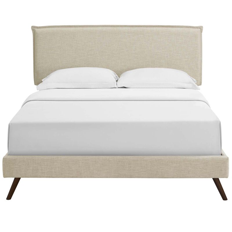 Modway - Amaris Queen Fabric Platform Bed with Round Splayed Legs image number 4