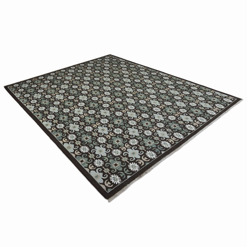 Rugsotic Carpets Hand Knotted Sumak Wool 9'x12' Area Rug Oriental Multicolor SW0017