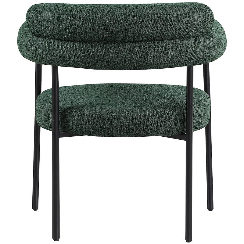 Meridian Furniture Blake Green Boucle Fabric Dining Chair, Set of 2