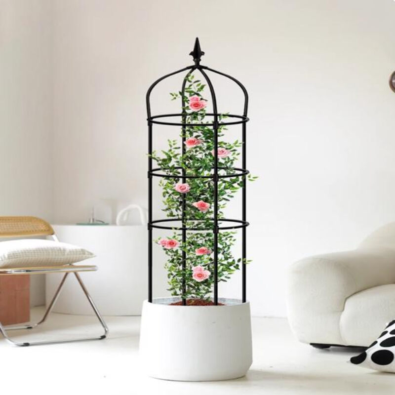 Tall Garden Trellis, Rustproof Metal Trellis Stand for Flowers & Vines