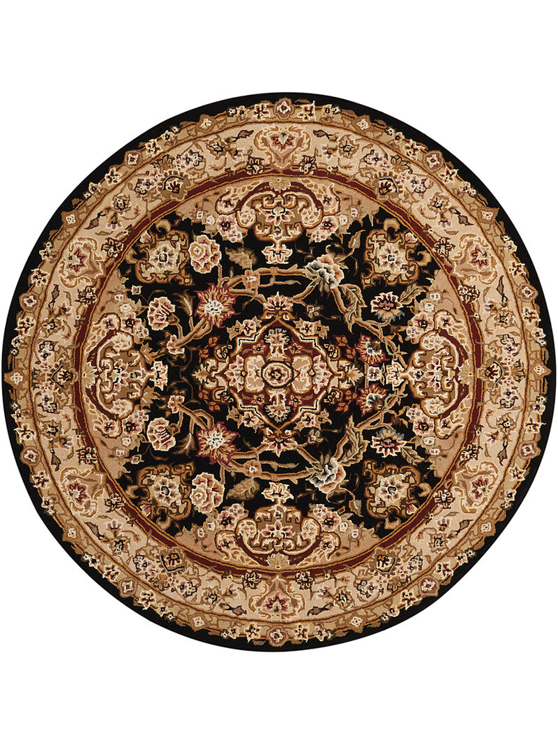 Nourison 2000 2028 Black 4' x Round Rug image number 0
