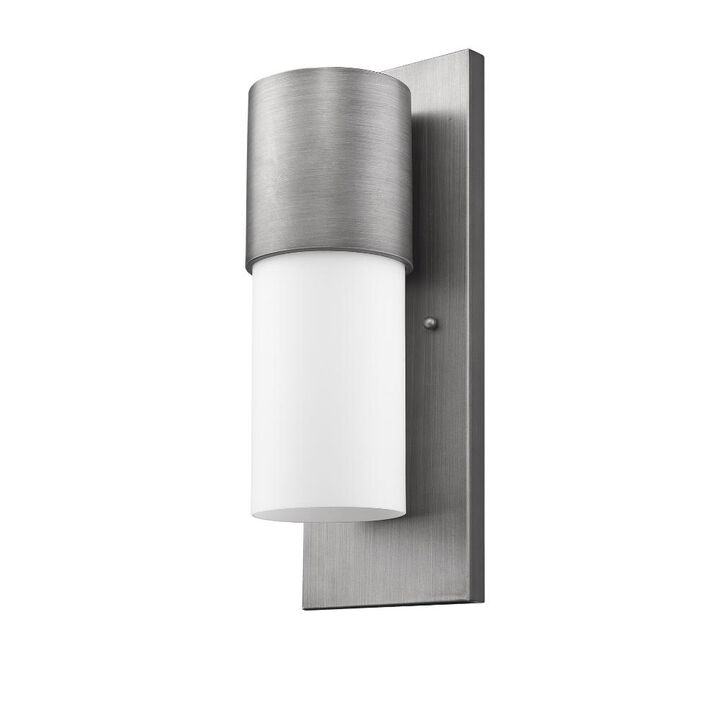 Hivvago Contemporary Brushed Silver and White Wall Light