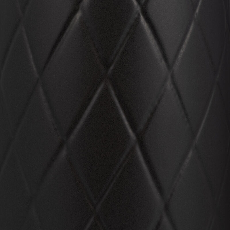 16" Plaid Textured Vase, Black image number 4