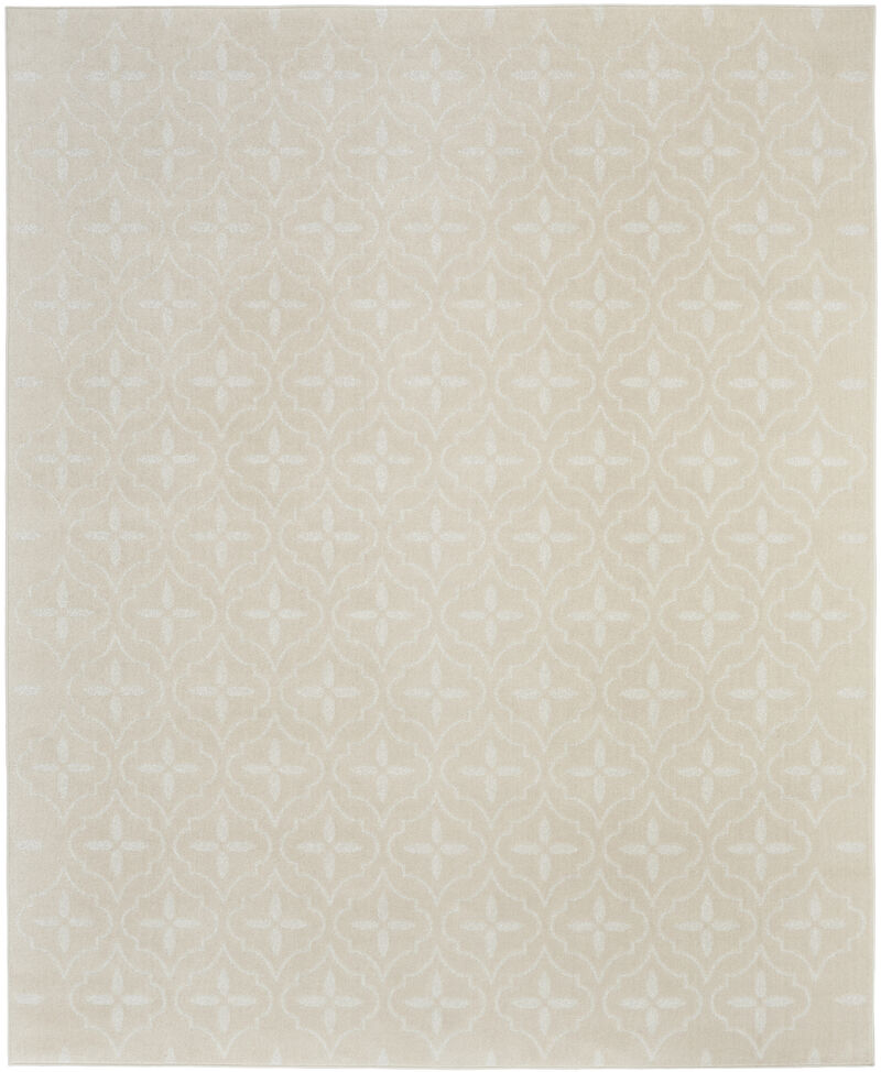 HomeRoots 8' X 10' Beige And Ivory Geometric Indoor Outdoor Area Rug image number 0