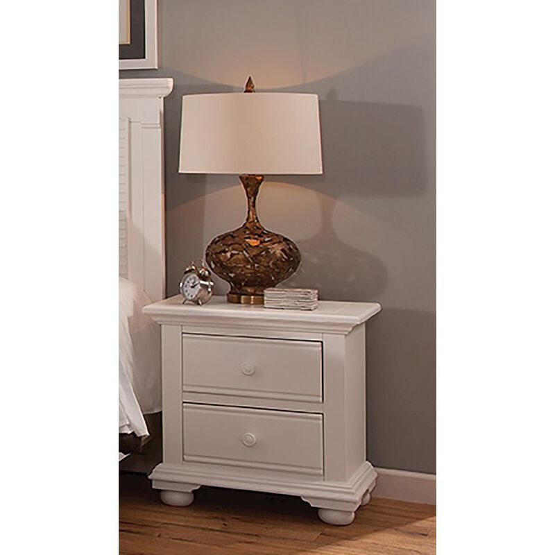 American Woodcrafters Cottage Traditions 2-Drawer Nightstand - White Cottage