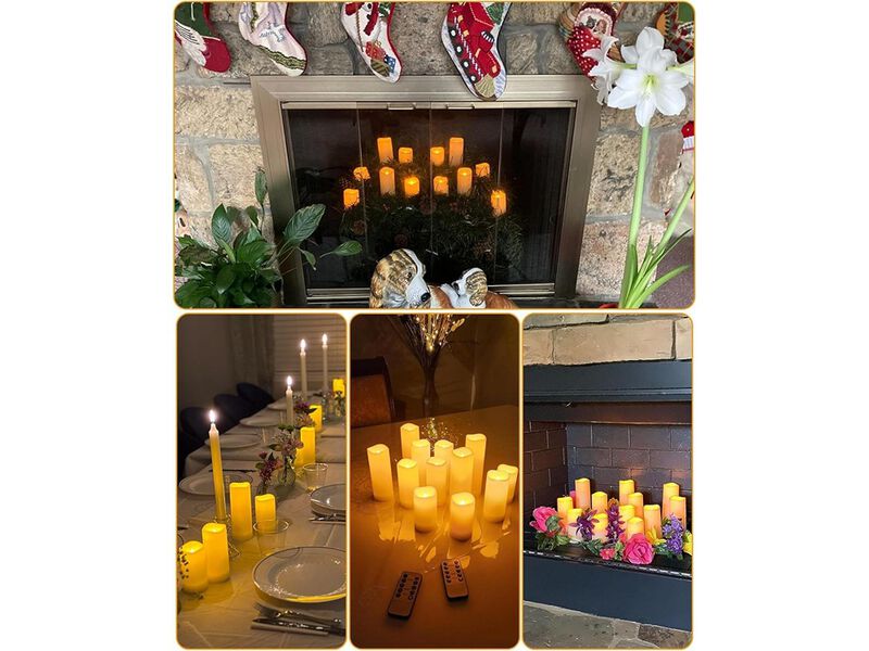 Hausware Waterproof Outdoor Flameless Candles Battery Operated