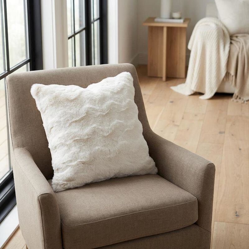 Michael Amini Snowdrop 20 Square Throw Pillow - Cloud image number 5