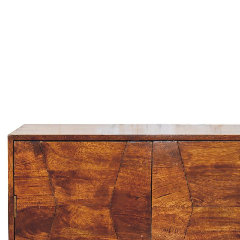 Artisan Furniture Solid Wood Wavecrest Chestnut Cabinet