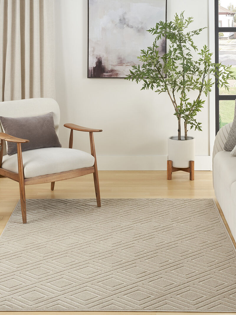 Care Free CAF03 Beige 5'3" x 7' Rug