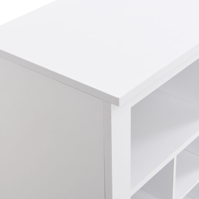 Merax Sleek Design Cubby Console Shoe Cabinet