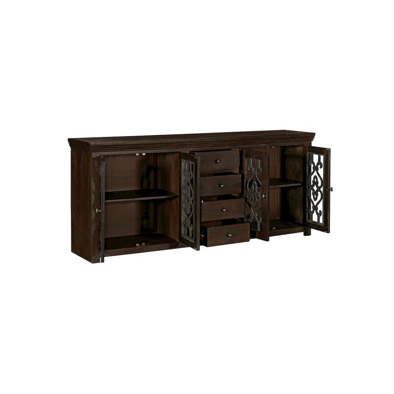 Alex Hamilton Hearst Sideboard 4-Door 4-Drawer in Barista Brown