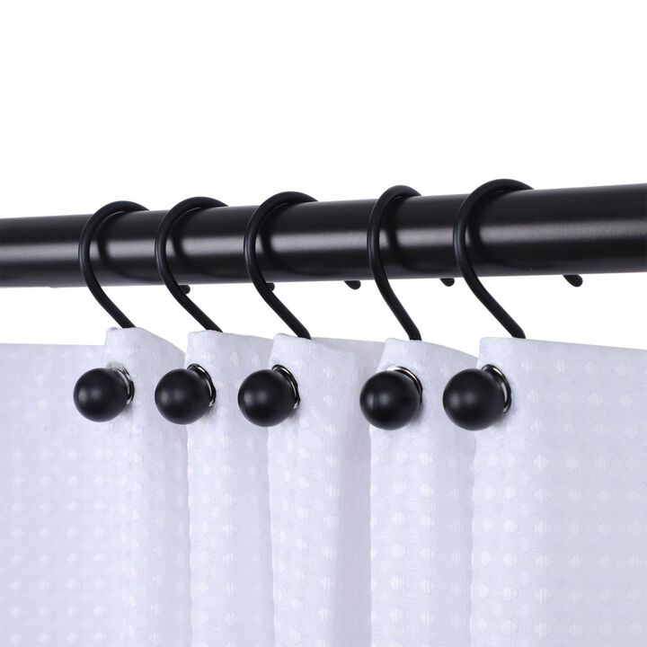 Utopia Alley  Ball Shower Curtain Hooks for Bathroom Shower Rods Curtains, Set of 12