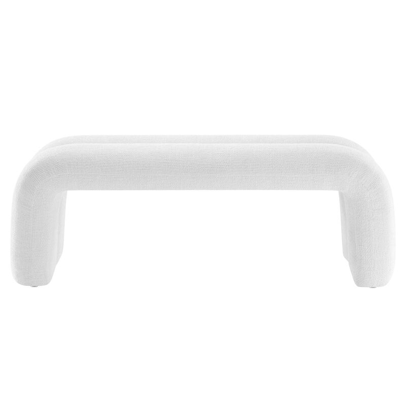 Modway EEI-6769-FRO Dax 50.5" Chenille Upholstered Accent Bench, Frost image number 7