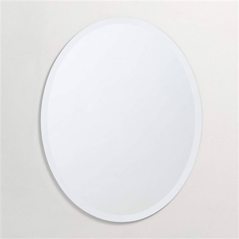 Oval Frameless Beveled Bathroom Bedroom Living Room Vanity Wall Mirror
