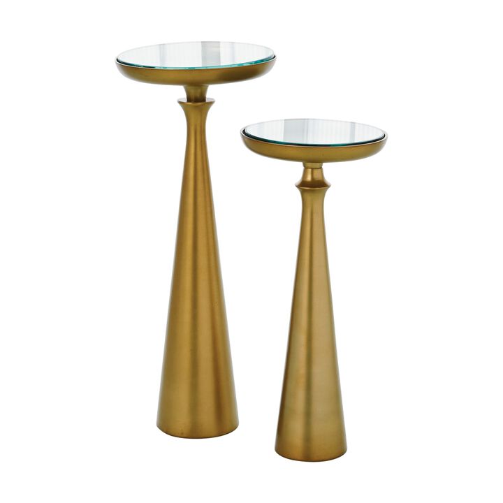 Minaret Accent Table- Brass Large
