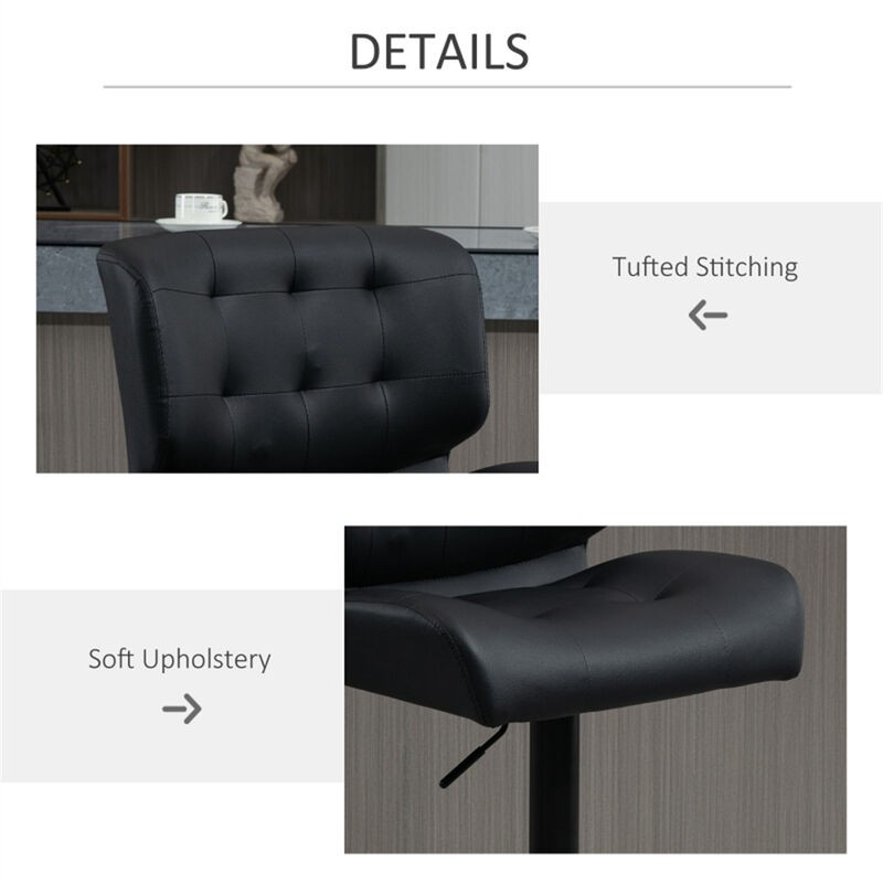 Adjustable Counter Height Stool Swivel Bar Chair for Home, Kitchen, or Dining