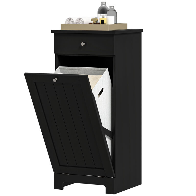 Hivvago Wooden Laundry Cabinet with Tilt-Out Basket image number 0