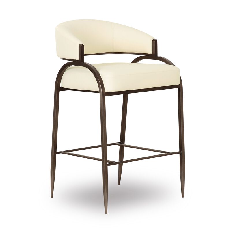 Tatum Cream Performance Vegan Leather Counter Stool