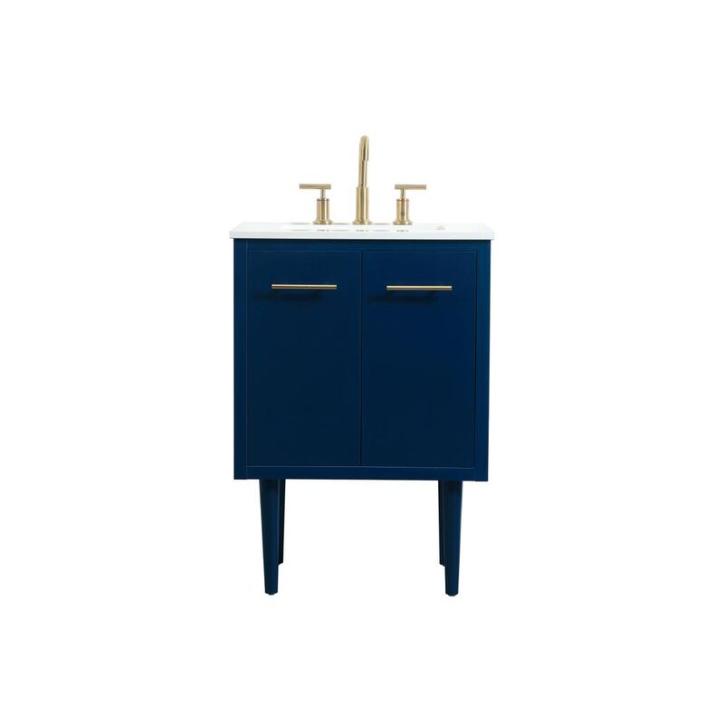 Elegant Kitchen and Bath 24 inch Single bathroom vanity in blue