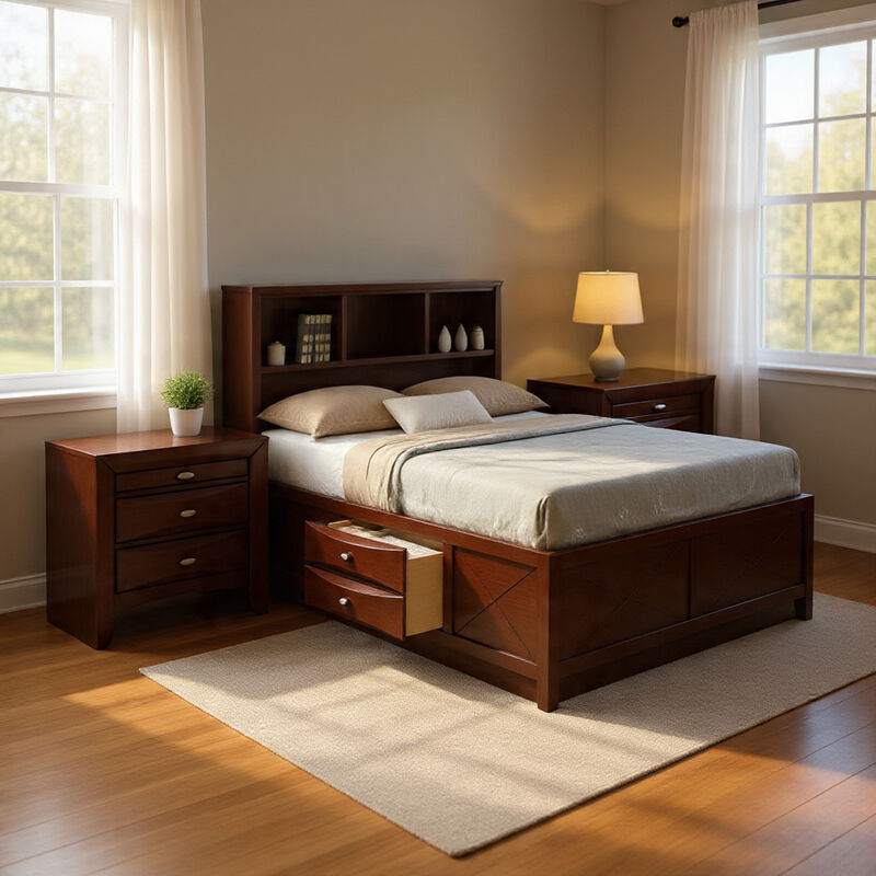 Bedroom Set, 3 Piece Set with 2 Nightstands image number 8