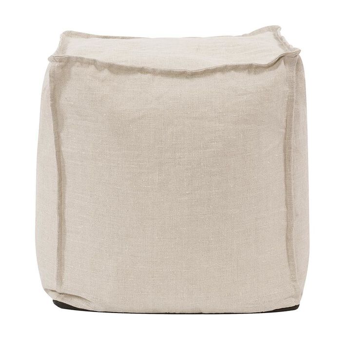 Howard Elliott Square Pouf Prairie Linen