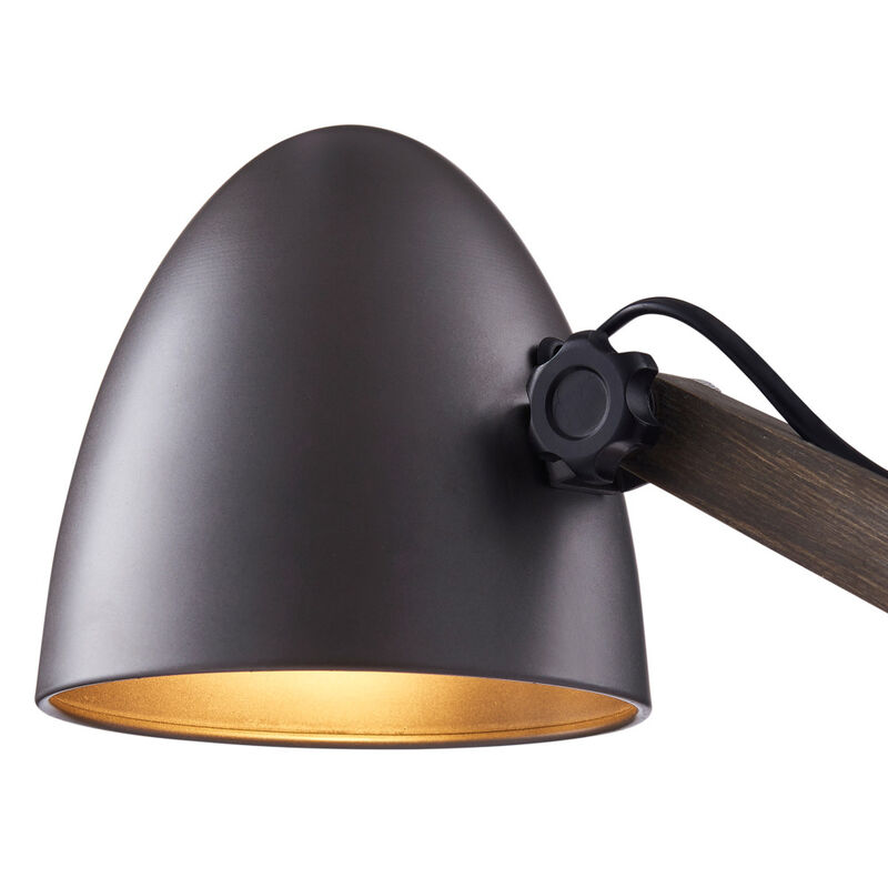 Teamson Home Table Lamp Desk Light Spotlight Gray/Antique Finish Lexi