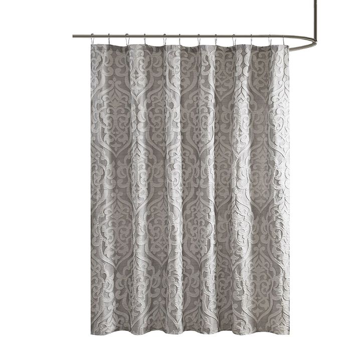 Gracie Mills Pineda Damask Jacquard Shower Curtain