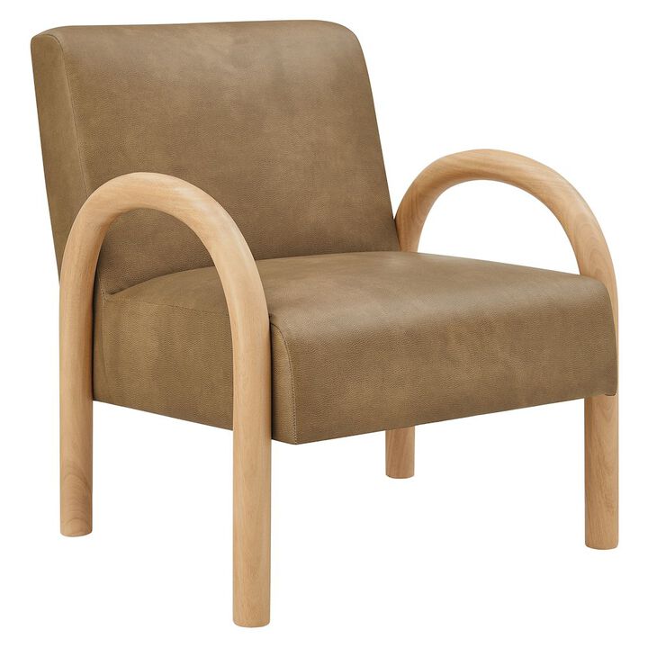 Lunet Faux Leather Upholstered Accent Chair