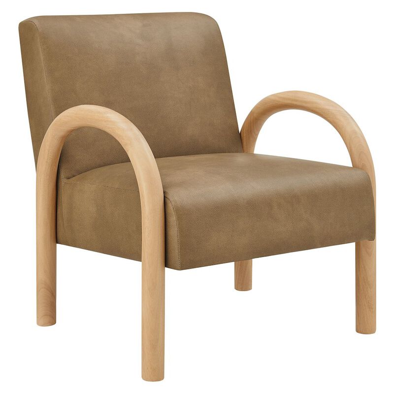 Lunet Faux Leather Upholstered Accent Chair image number 0