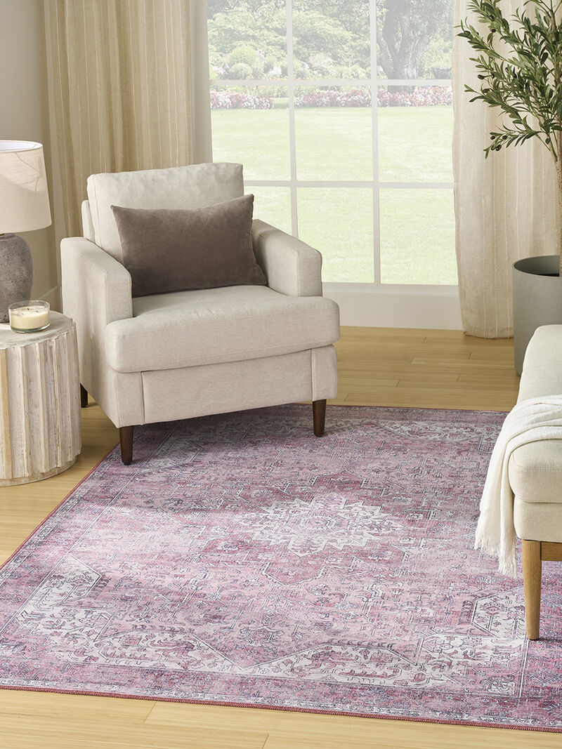 Nourison Washables NWB15 Pink 6' x 9' Rug