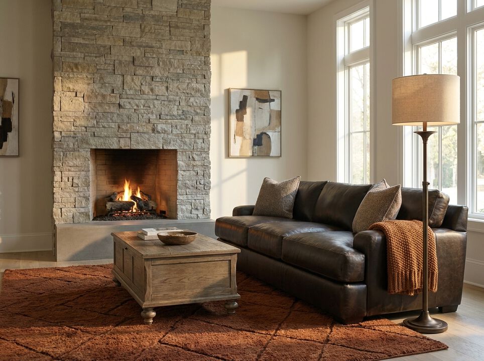 Cameron Leather Sofa