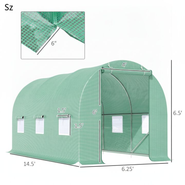 WOW PIONEER Walk-in Hoop Greenhouse for Outdoor Backyard Use, Extend Plant Growing Season and Protect Plants From Extreme Weather