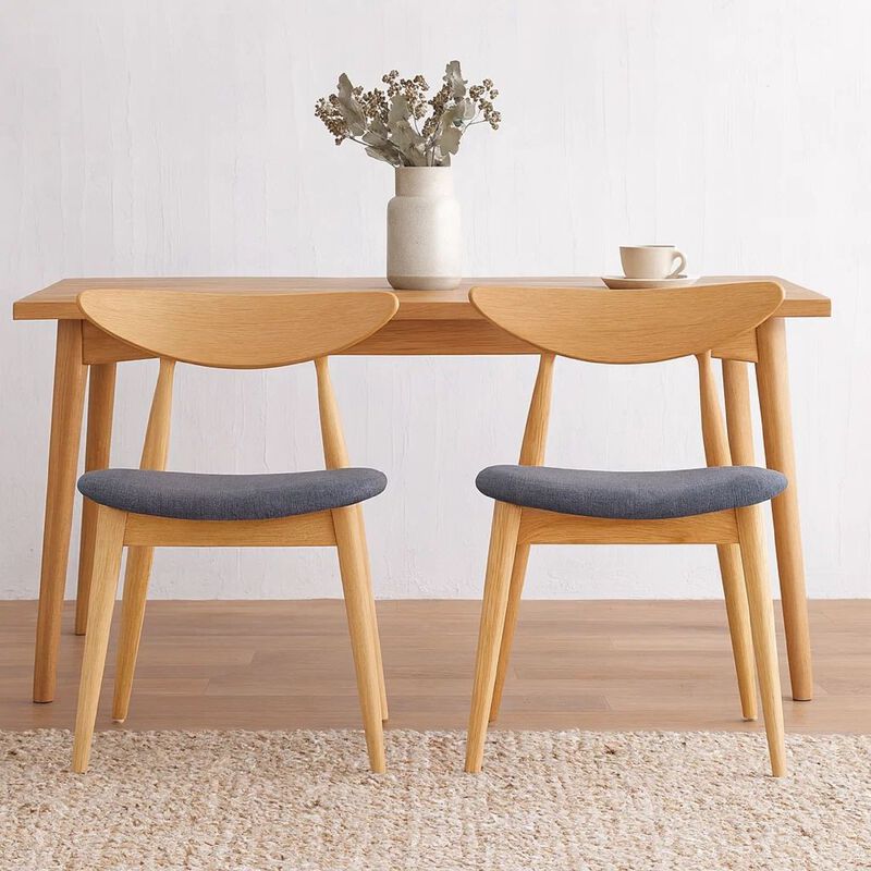 Hoso Dining Chair Set of 2, Curved, Padded image number 1