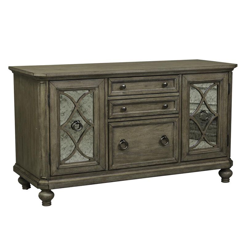 Liberty Furniture Simply Elegant Credenza in Heathered Taupe image number 0