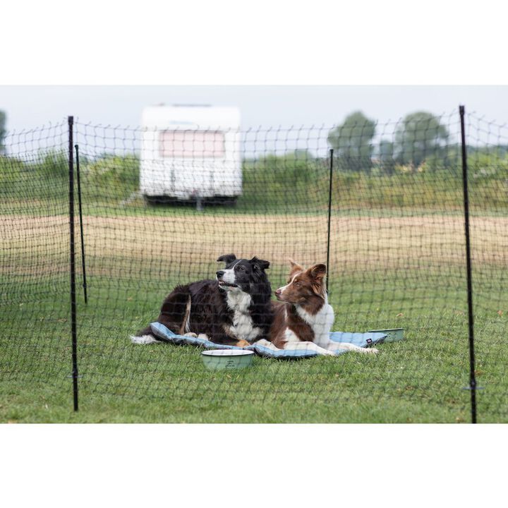 TRIXIE Portable Pet Fence, Mesh Dog Playpen, Outdoor Camping Fence, Easy to Transport