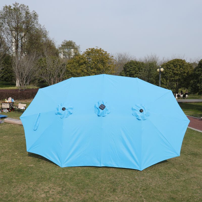 Double-Sided Rectangular Outdoor Twin Patio Umbrella image number 2