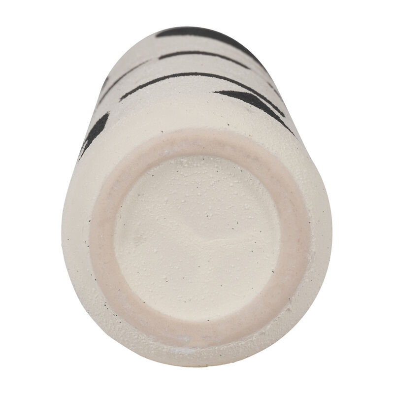 15" Funky Vase, Ivory/Black image number 5