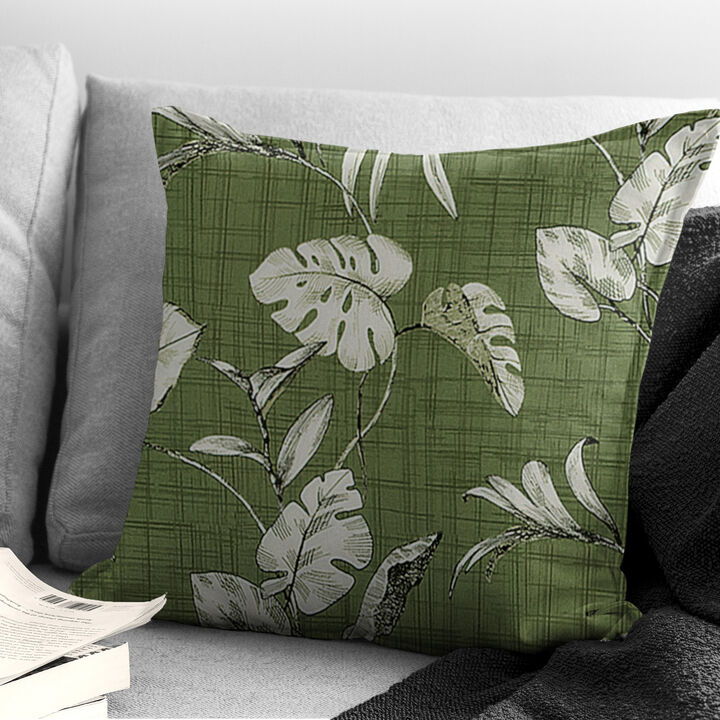 6ix Tailors Fine Linens Tropez Green Decorative Throw Pillows