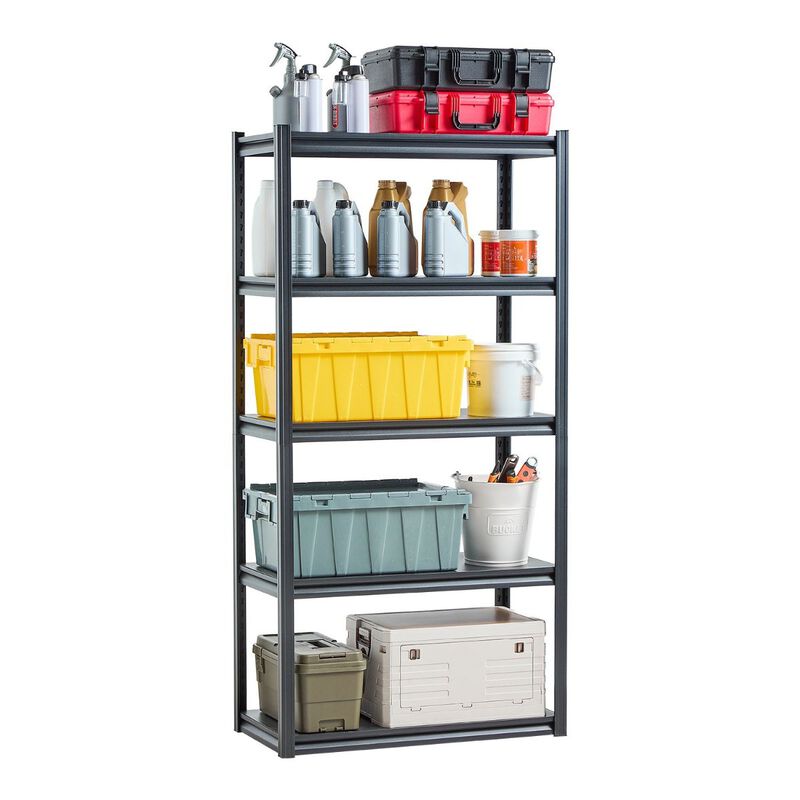 5 Tier Adjustable Metal Shelving Unit for Garage Kitchen Warehouse Basement image number 4