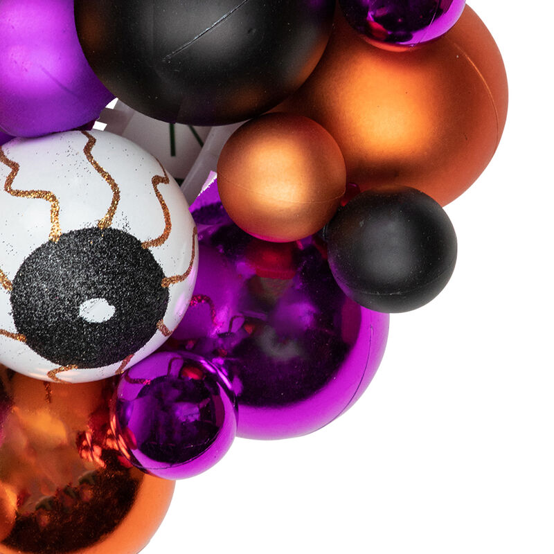 Shatterproof Ball Ornament Halloween Wreath - 13-Inch  Unlit image number 2